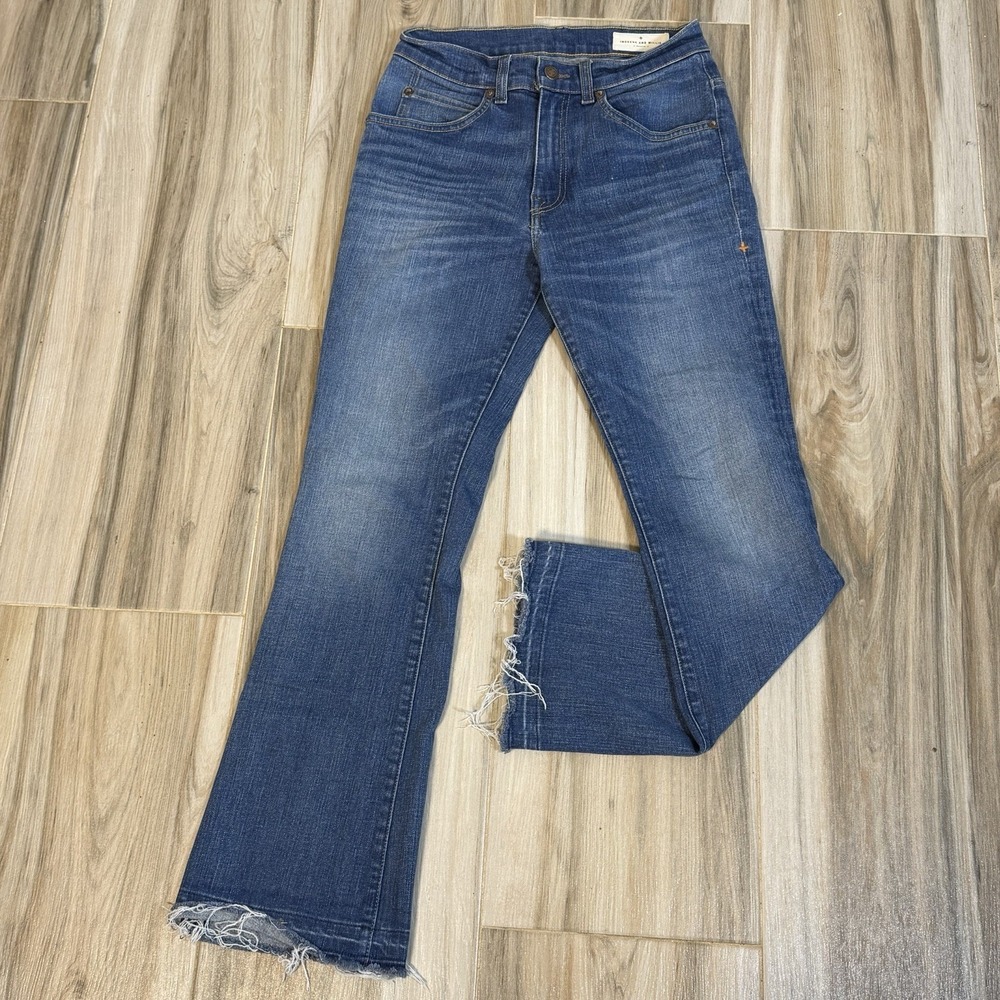 Imogene + Willie Ada Raw Hem Kick Flare Jeans Sz 27 Staple Coastal Classic